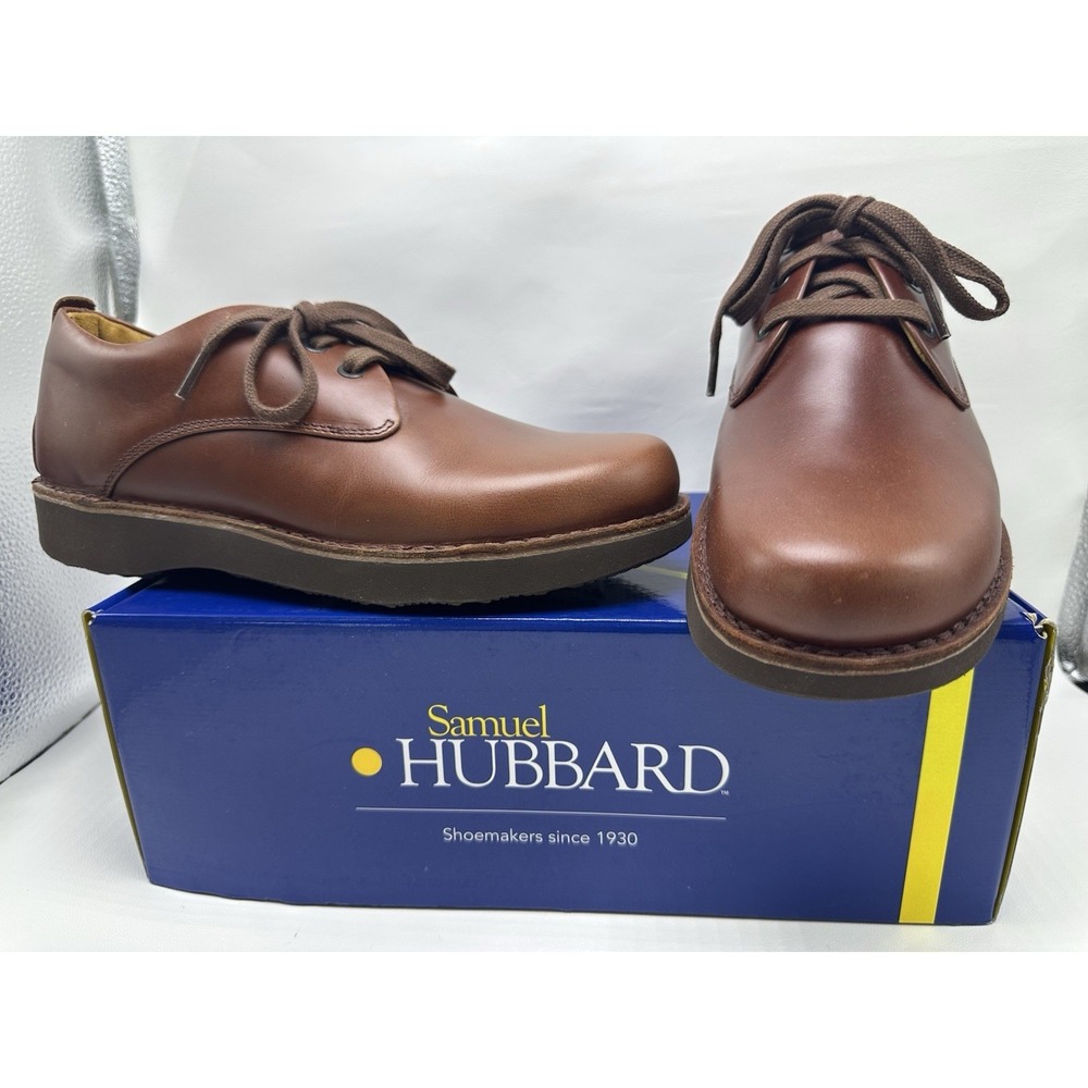 Samuel Hubbard Men's 8.5‎ M Leather Plain Toe Oxford Shoes Vibram Sole